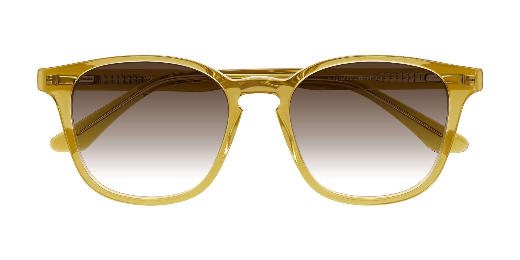 Folded Front of Finglas in Mustard Crystal with Brown Gradient Lenses