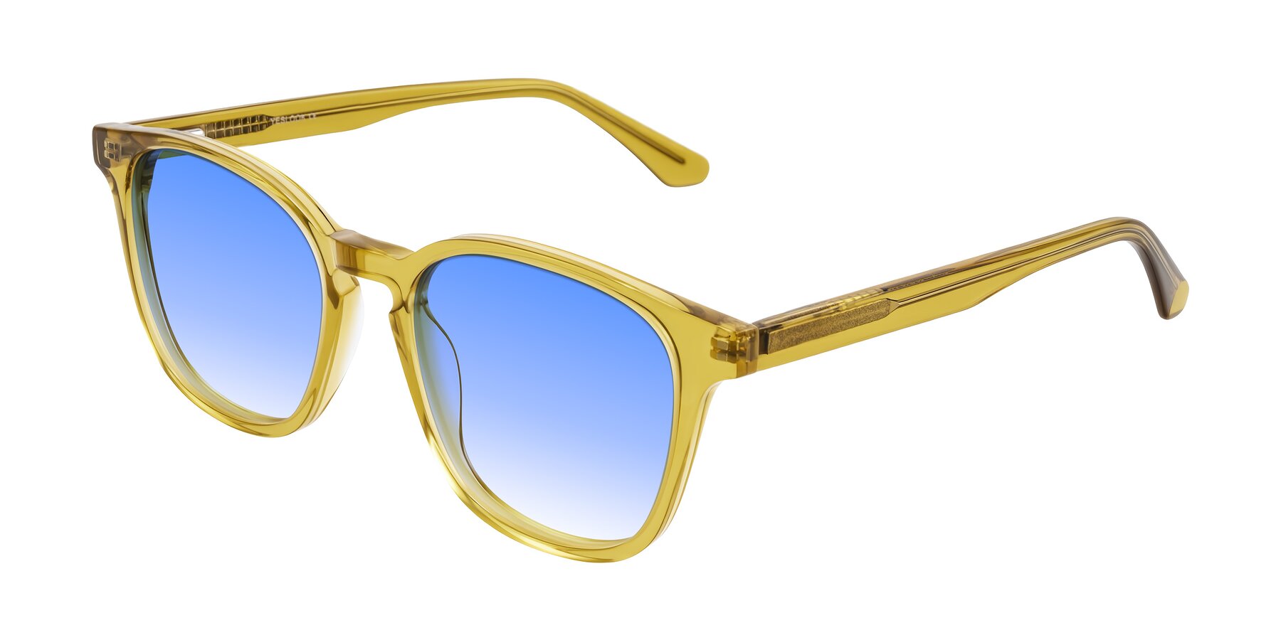 Angle of Finglas in Mustard Crystal with Blue Gradient Lenses