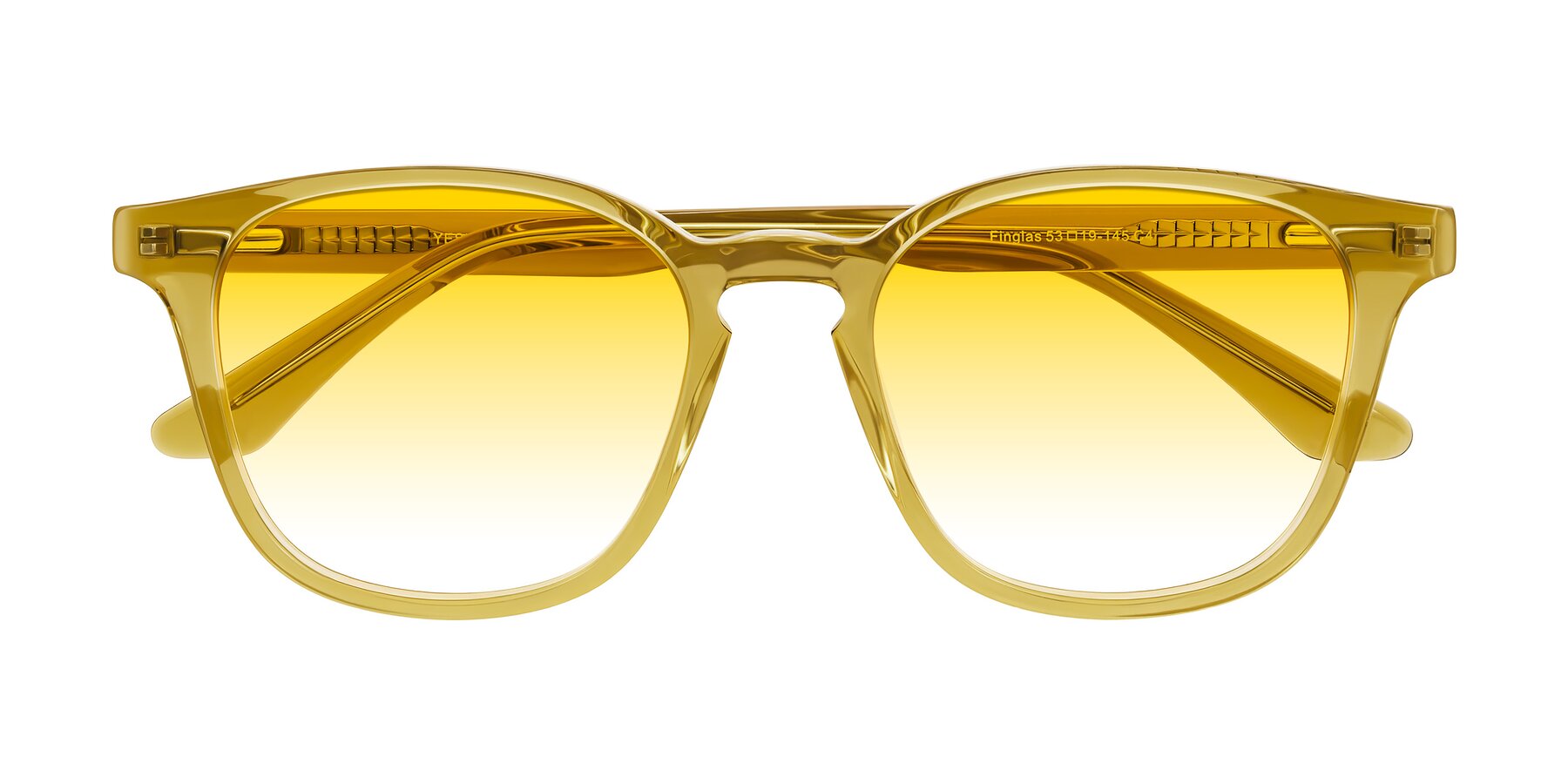 Folded Front of Finglas in Mustard Crystal with Yellow Gradient Lenses