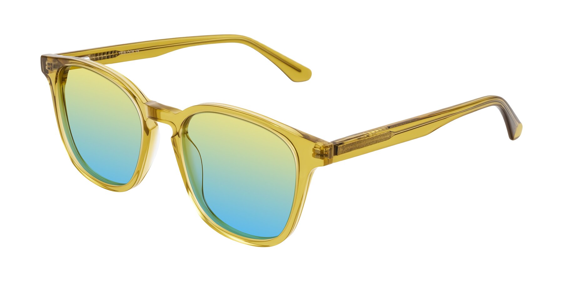 Angle of Finglas in Mustard Crystal with Yellow / Blue Gradient Lenses