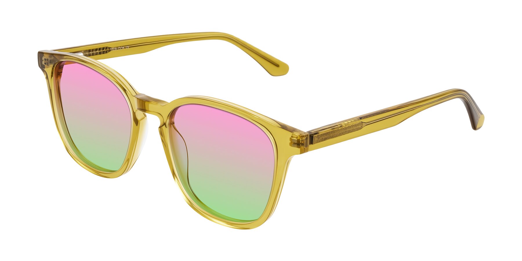 Angle of Finglas in Mustard Crystal with Pink / Green Gradient Lenses
