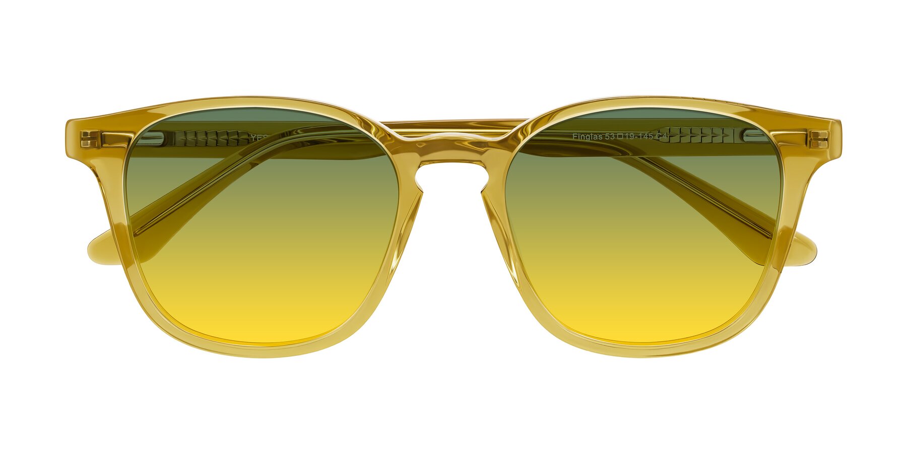 Folded Front of Finglas in Mustard Crystal with Green / Yellow Gradient Lenses