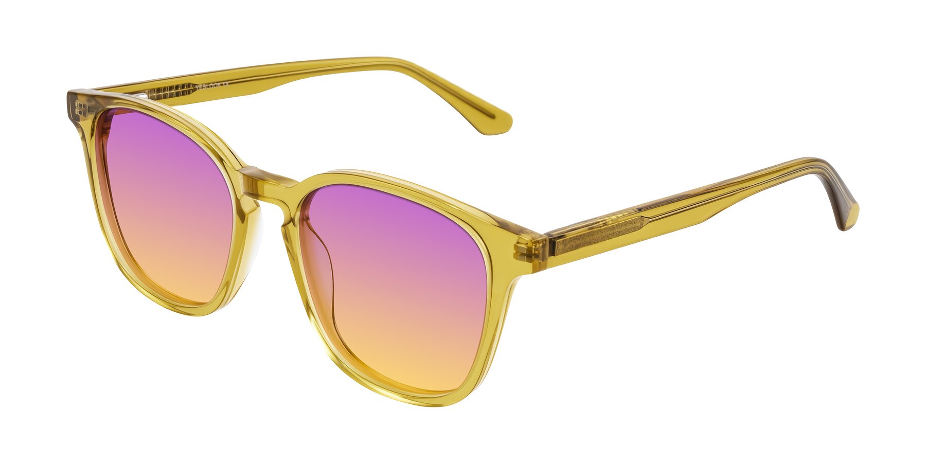 Angle of Finglas in Mustard Crystal with Purple / Yellow Gradient Lenses