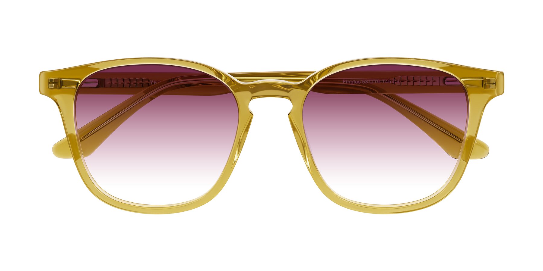 Folded Front of Finglas in Mustard Crystal with Wine Gradient Lenses