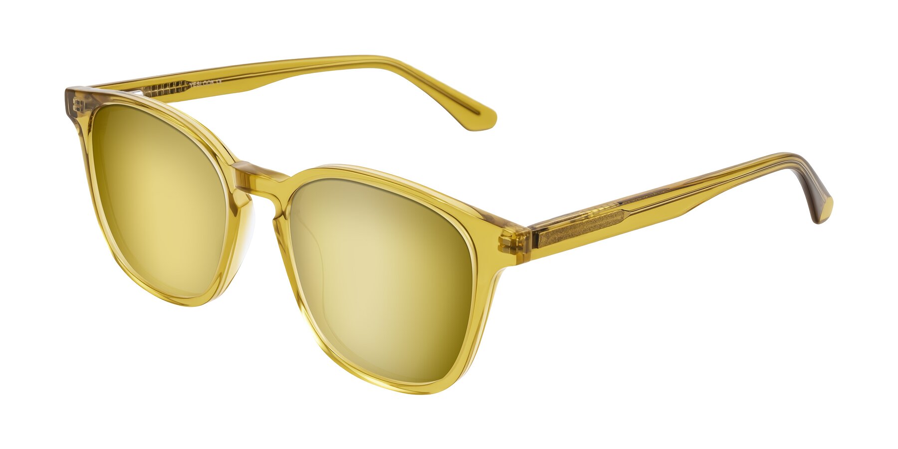 Angle of Finglas in Mustard Crystal with Gold Mirrored Lenses