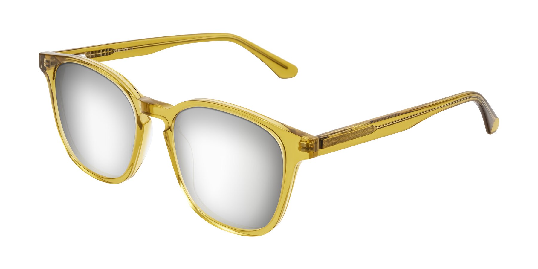 Angle of Finglas in Mustard Crystal with Silver Mirrored Lenses