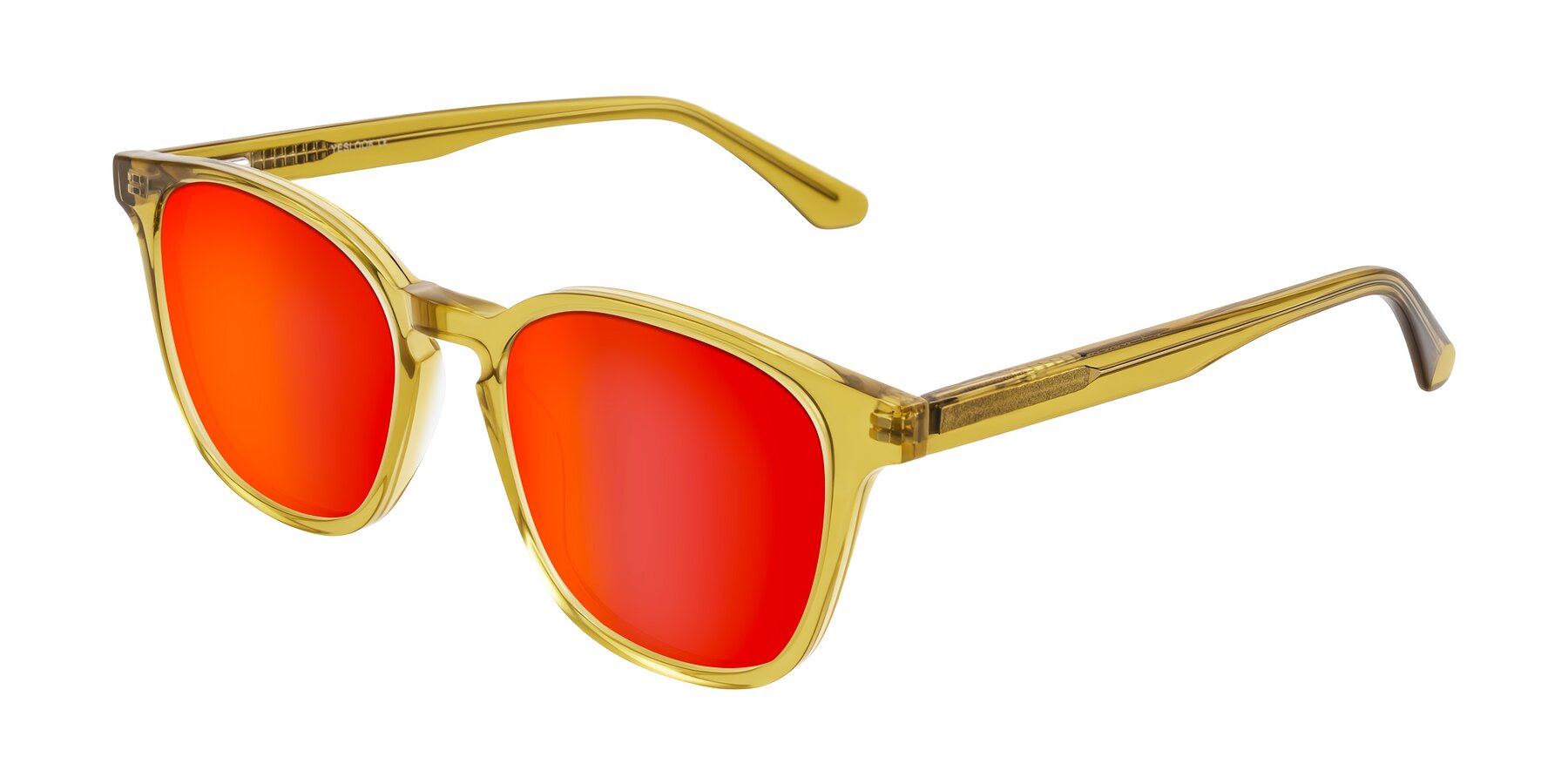 Angle of Finglas in Mustard Crystal with Red Gold Mirrored Lenses