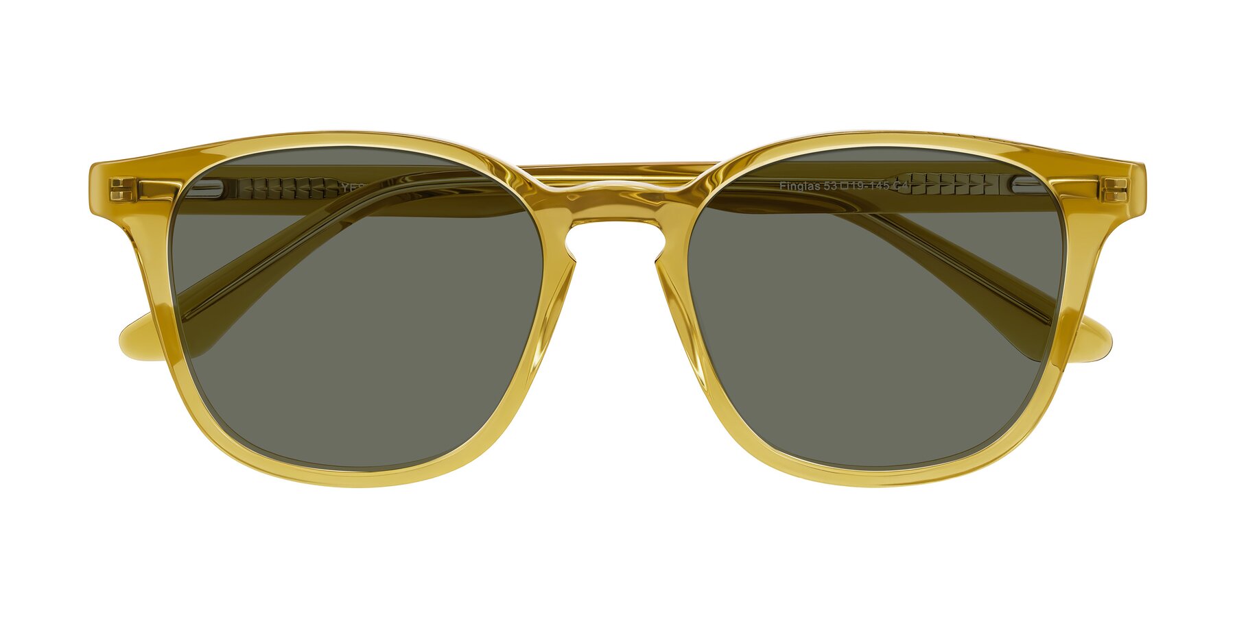 Folded Front of Finglas in Mustard Crystal with Gray Polarized Lenses