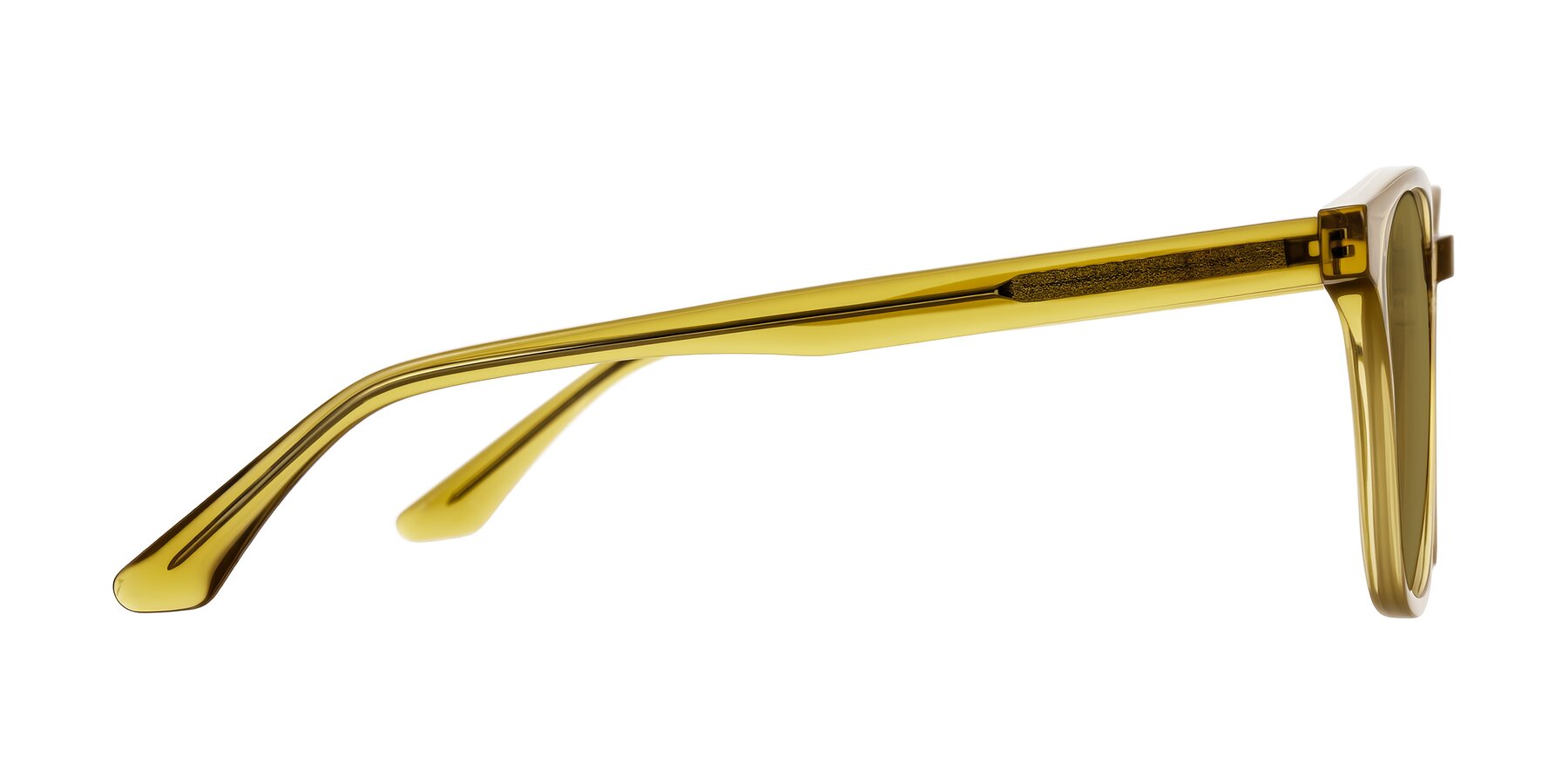 Side of Finglas in Mustard Crystal with Brown Polarized Lenses