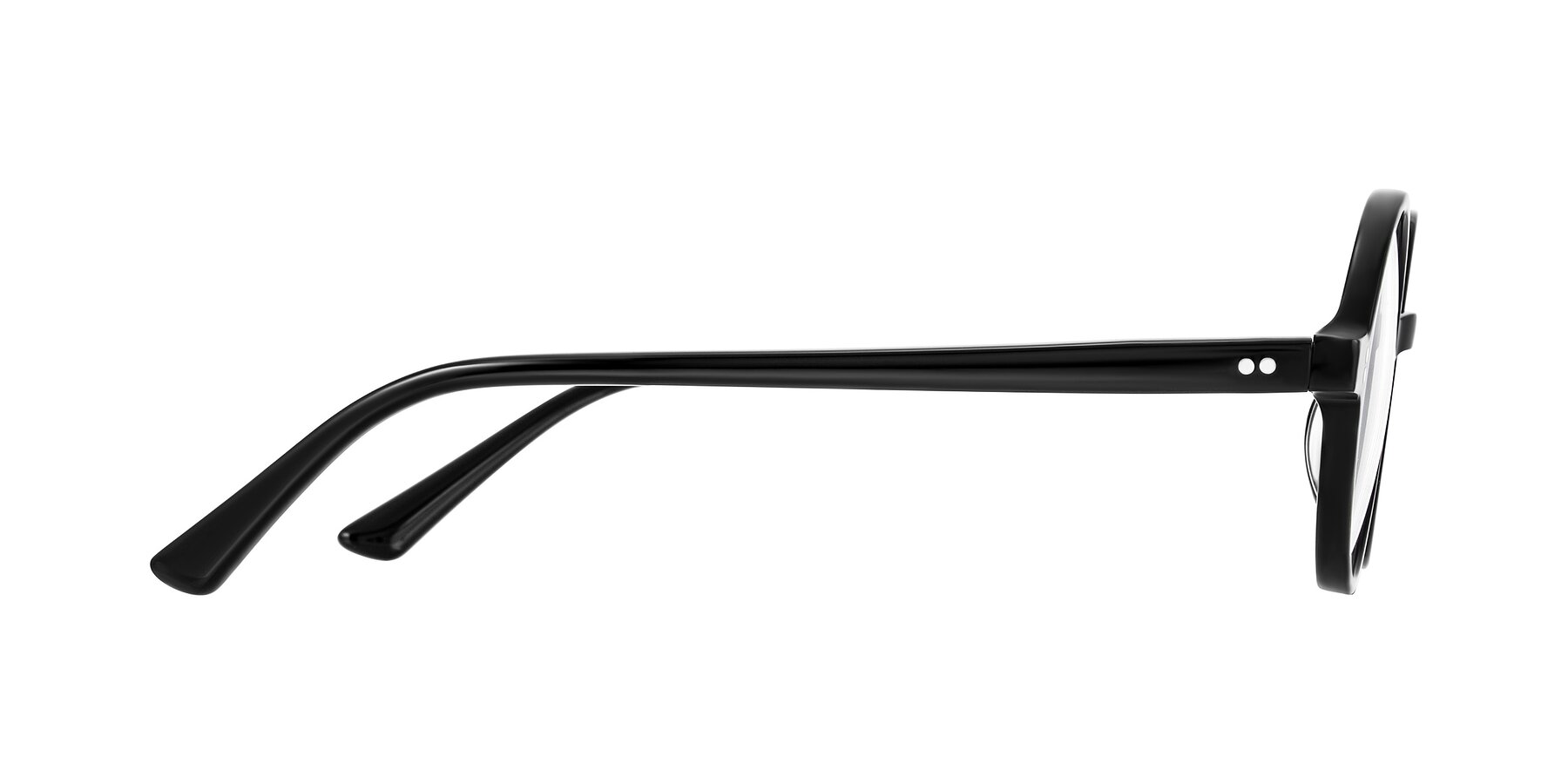 Side of Montauk in Black with Clear Eyeglass Lenses