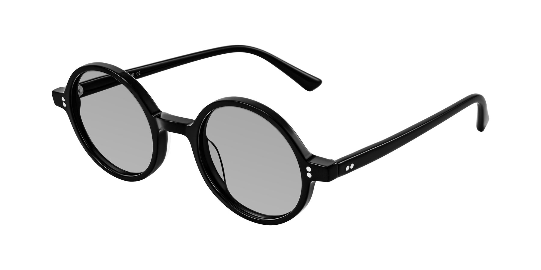 Angle of Montauk in Black with Light Gray Tinted Lenses