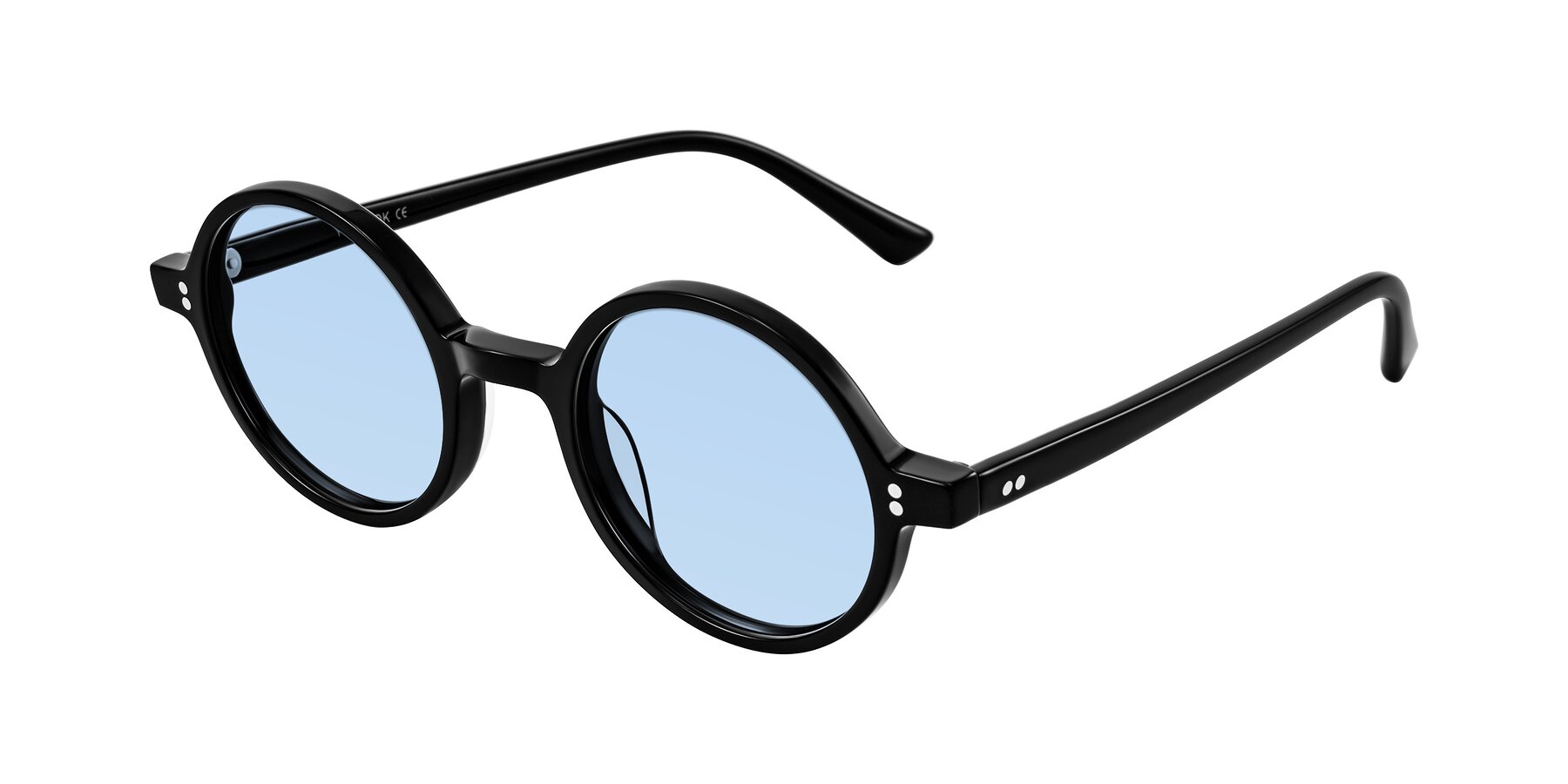 Angle of Montauk in Black with Light Blue Tinted Lenses