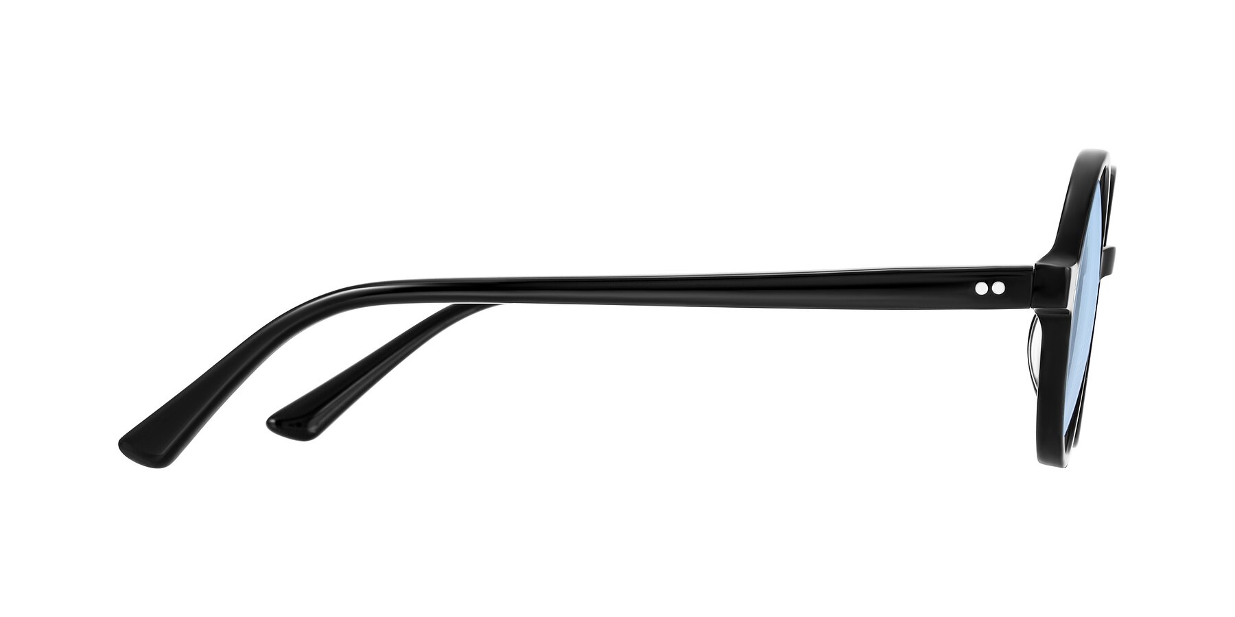 Side of Montauk in Black with Light Blue Tinted Lenses