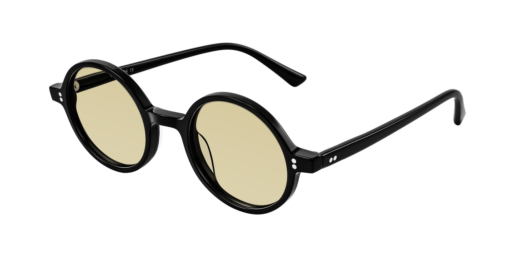 Angle of Montauk in Black with Light Champagne Tinted Lenses