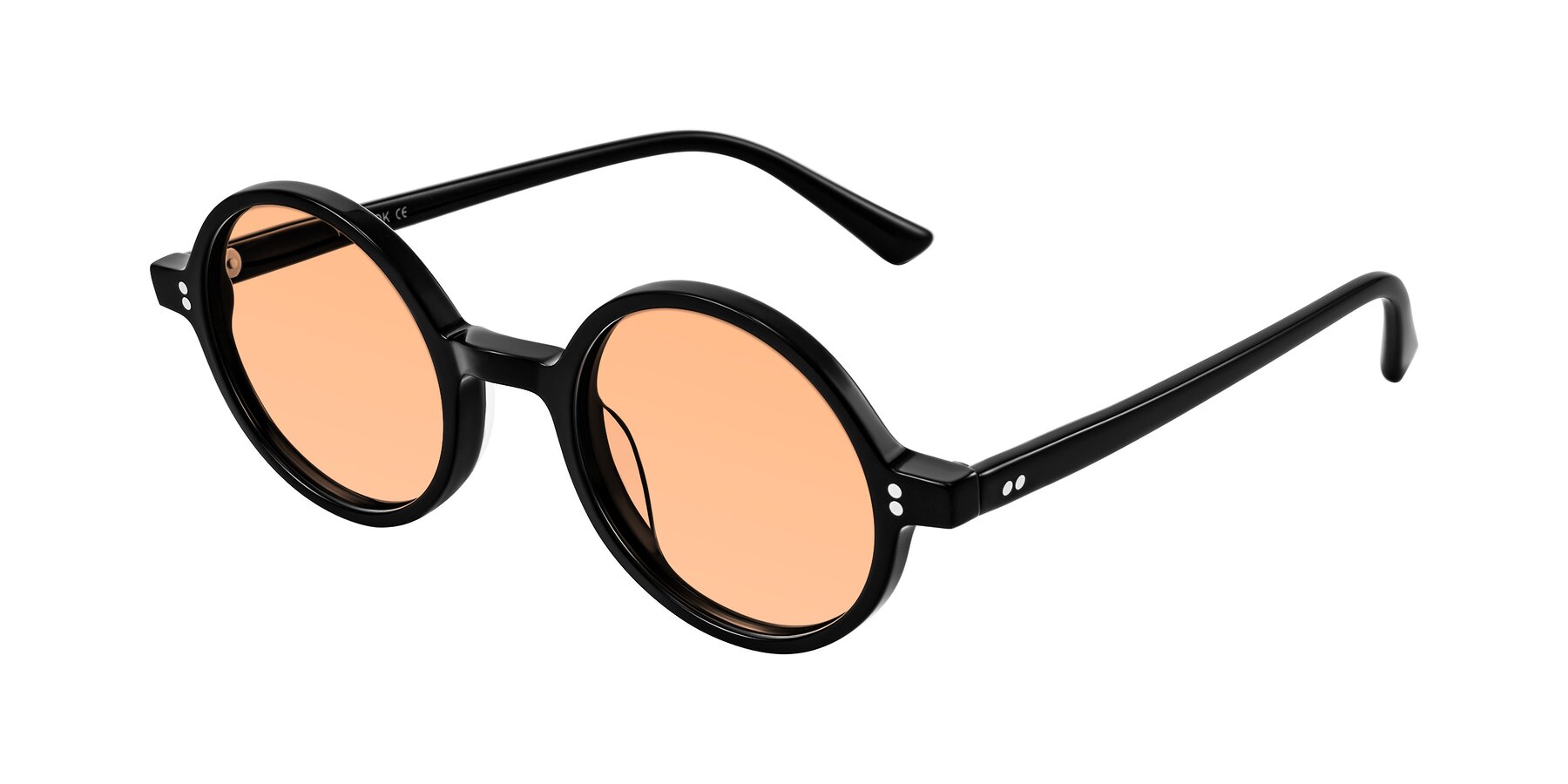 Angle of Montauk in Black with Light Orange Tinted Lenses