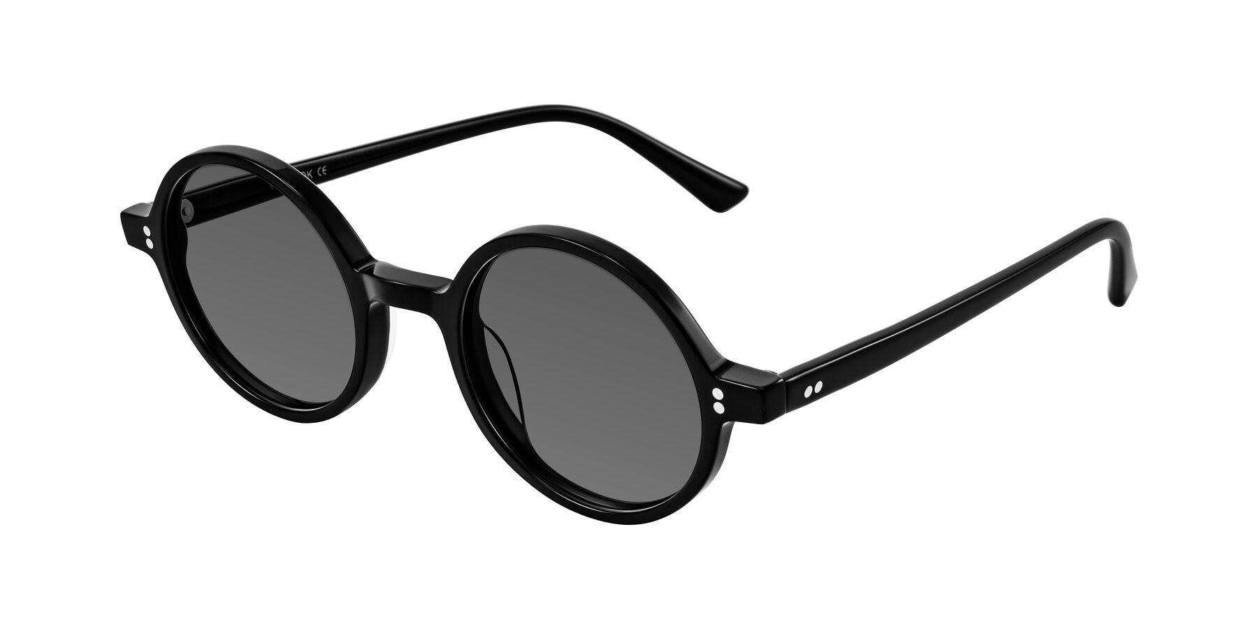 Angle of Montauk in Black with Medium Gray Tinted Lenses