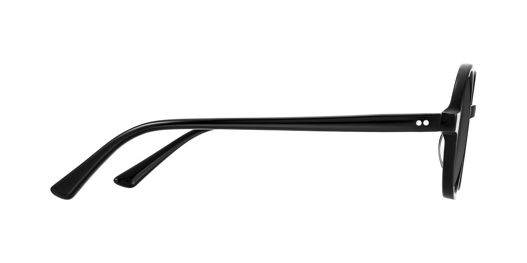 Side of Montauk in Black with Gray Tinted Lenses