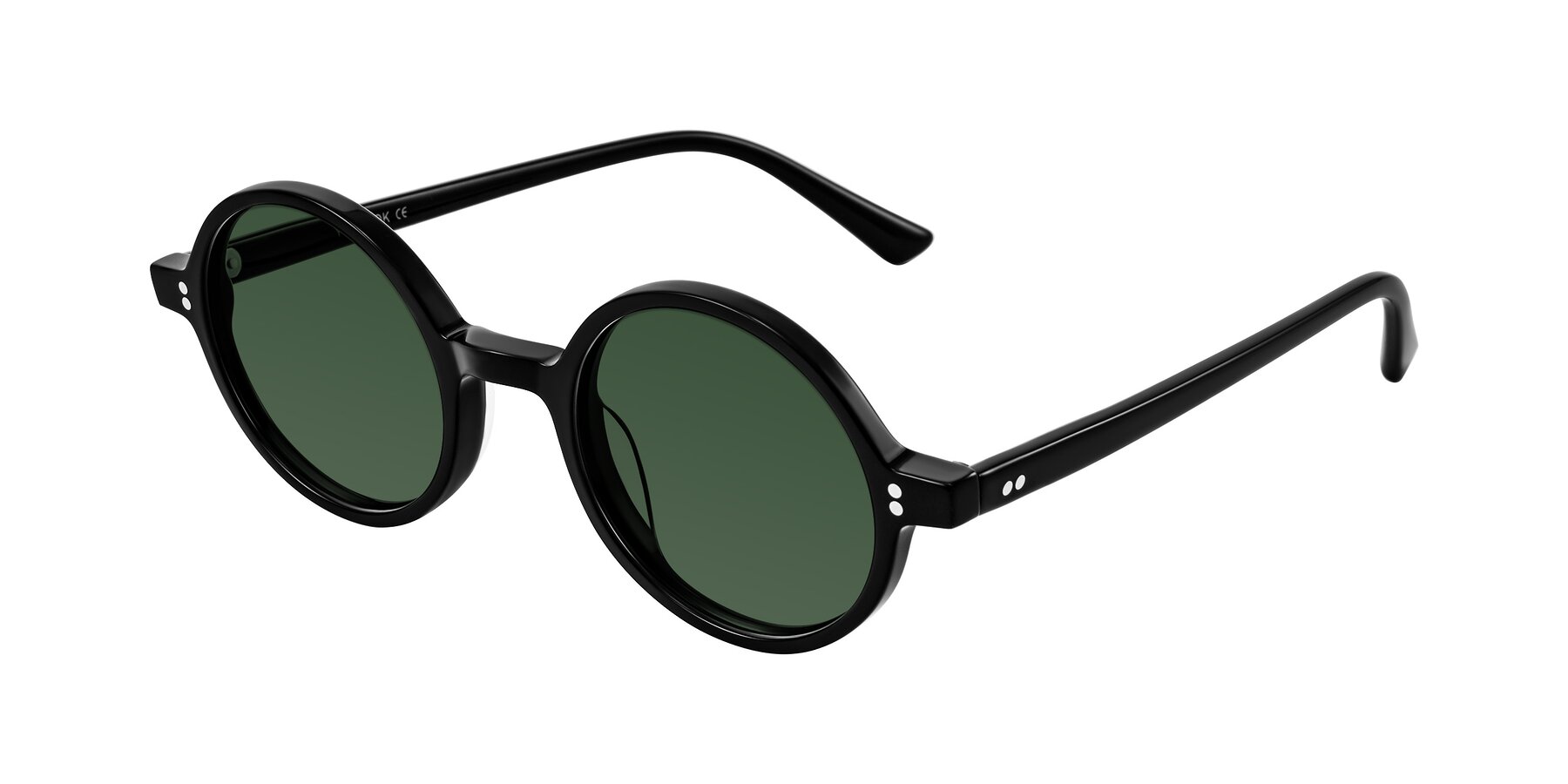 Angle of Montauk in Black with Green Tinted Lenses