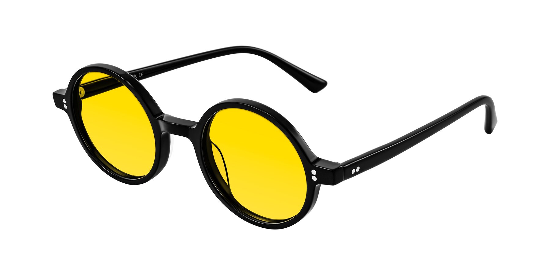 Angle of Montauk in Black with Yellow Tinted Lenses