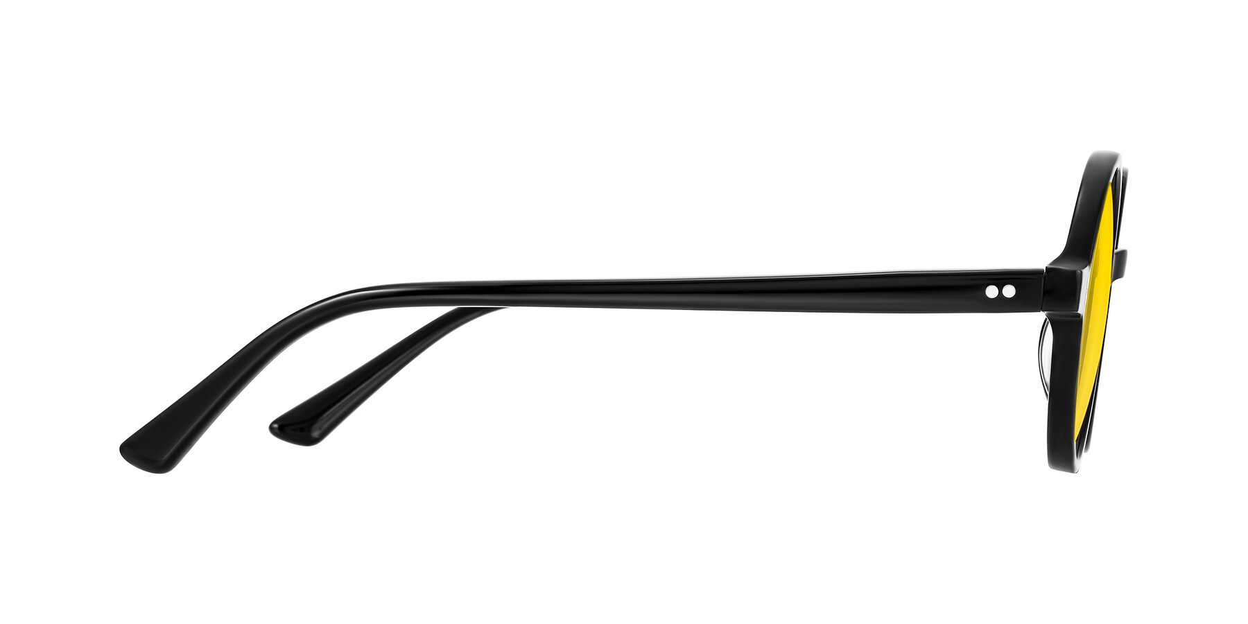Side of Montauk in Black with Yellow Tinted Lenses