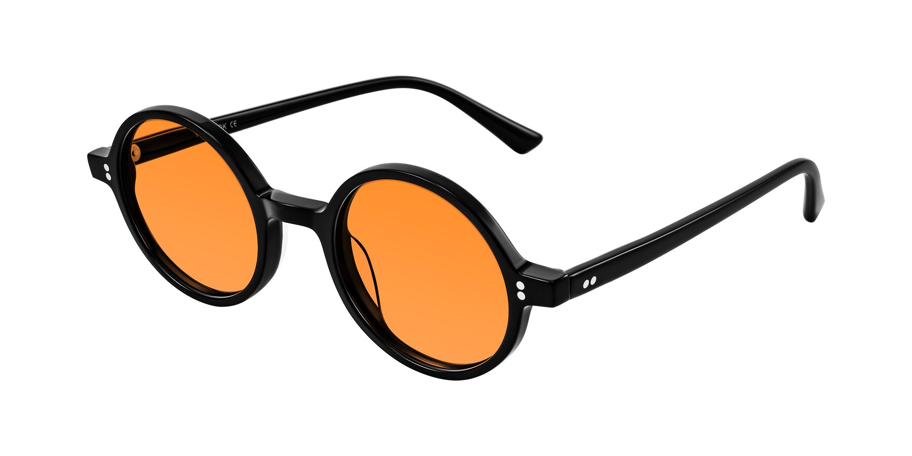 Angle of Montauk in Black with Orange Tinted Lenses