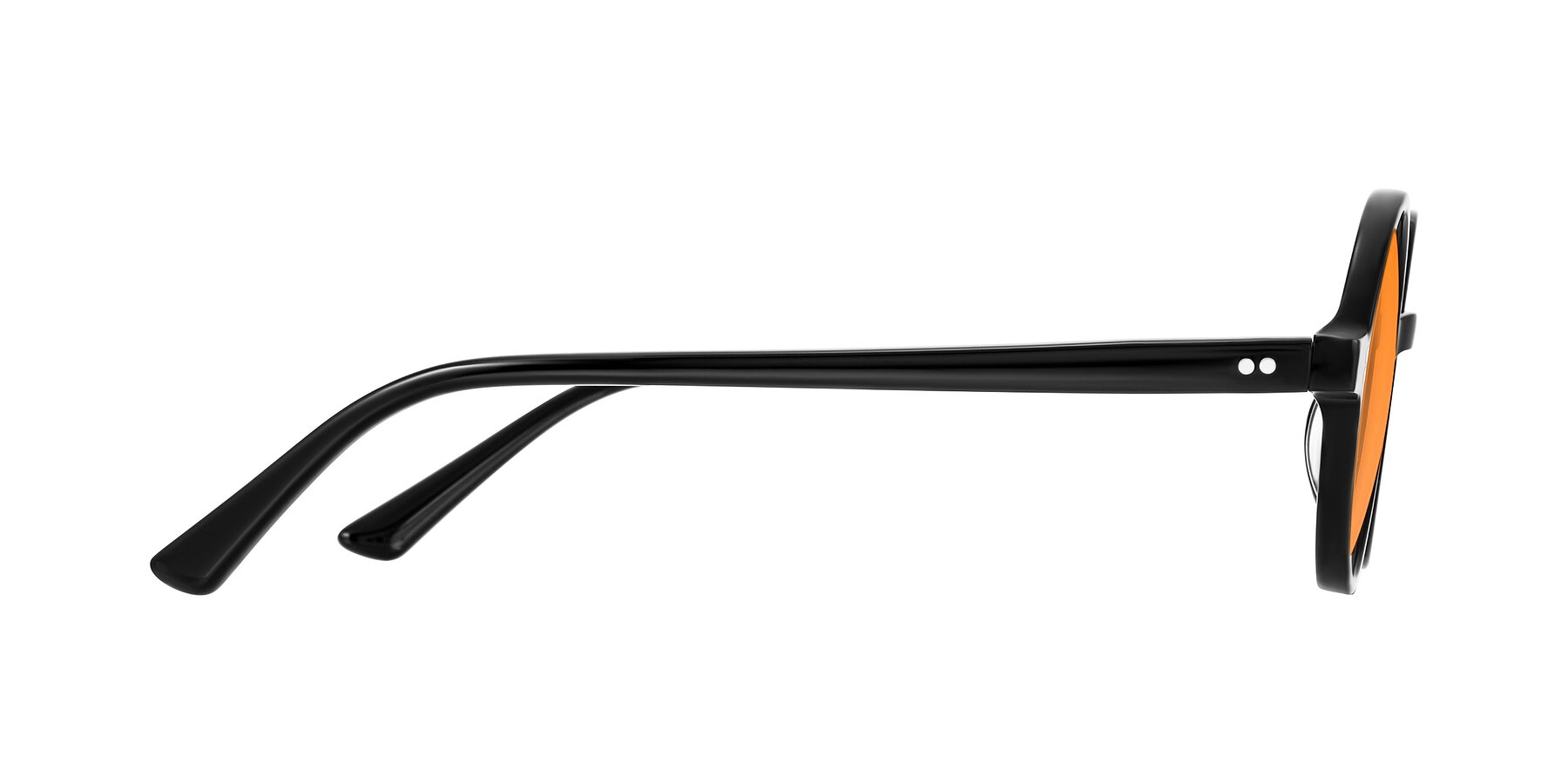 Side of Montauk in Black with Orange Tinted Lenses