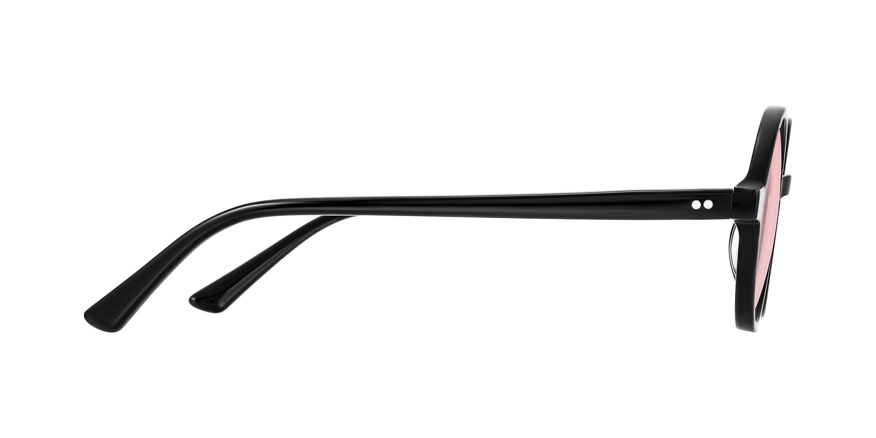 Side of Montauk in Black with Light Garnet Tinted Lenses