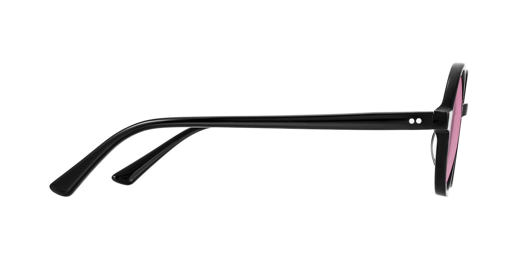 Side of Montauk in Black with Medium Wine Tinted Lenses