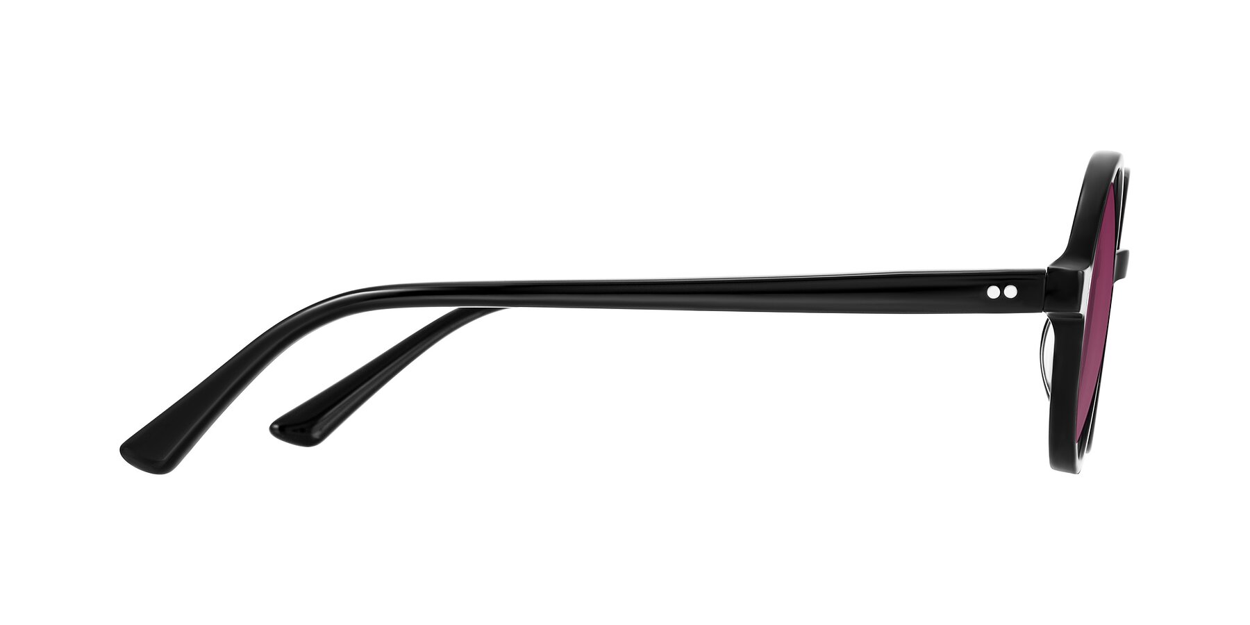 Side of Montauk in Black with Wine Tinted Lenses