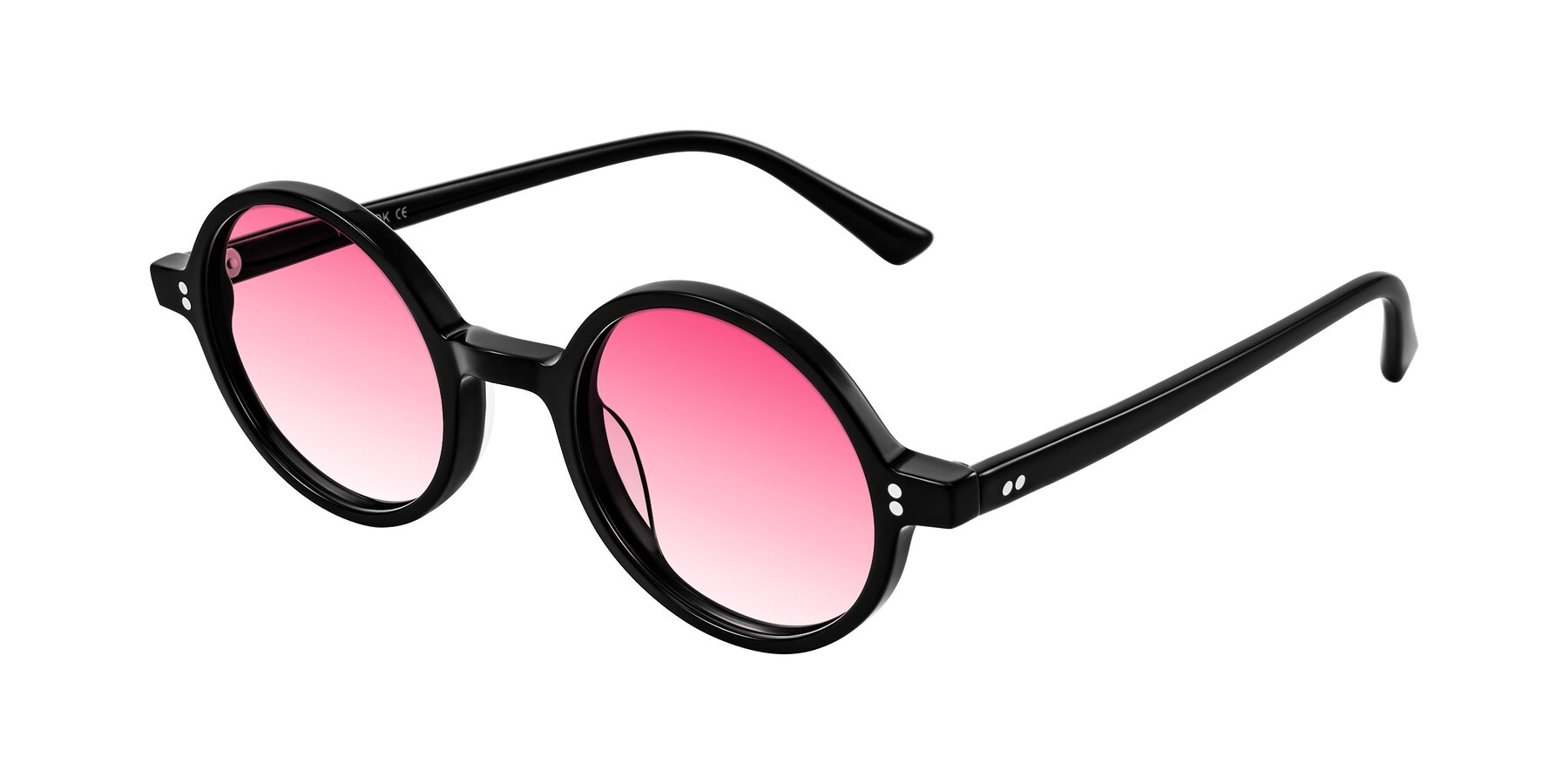 Angle of Montauk in Black with Pink Gradient Lenses