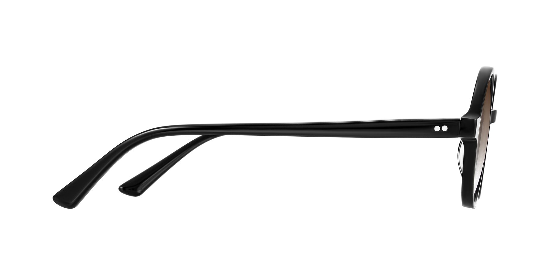 Side of Montauk in Black with Brown Gradient Lenses