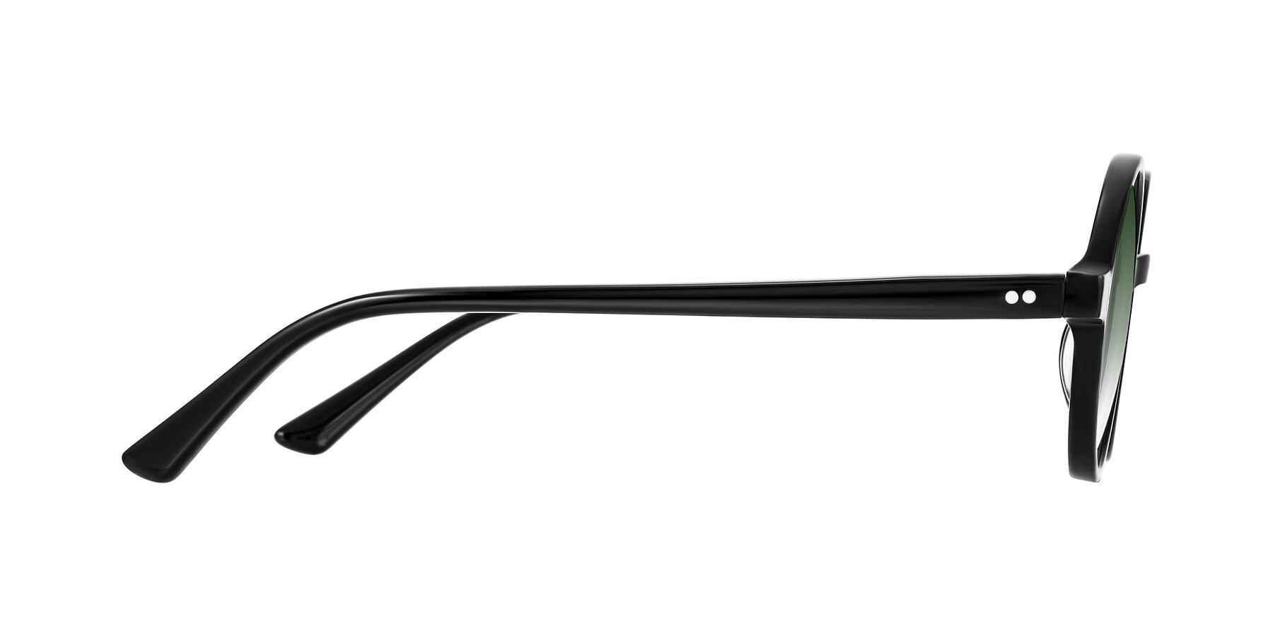 Side of Montauk in Black with Green Gradient Lenses