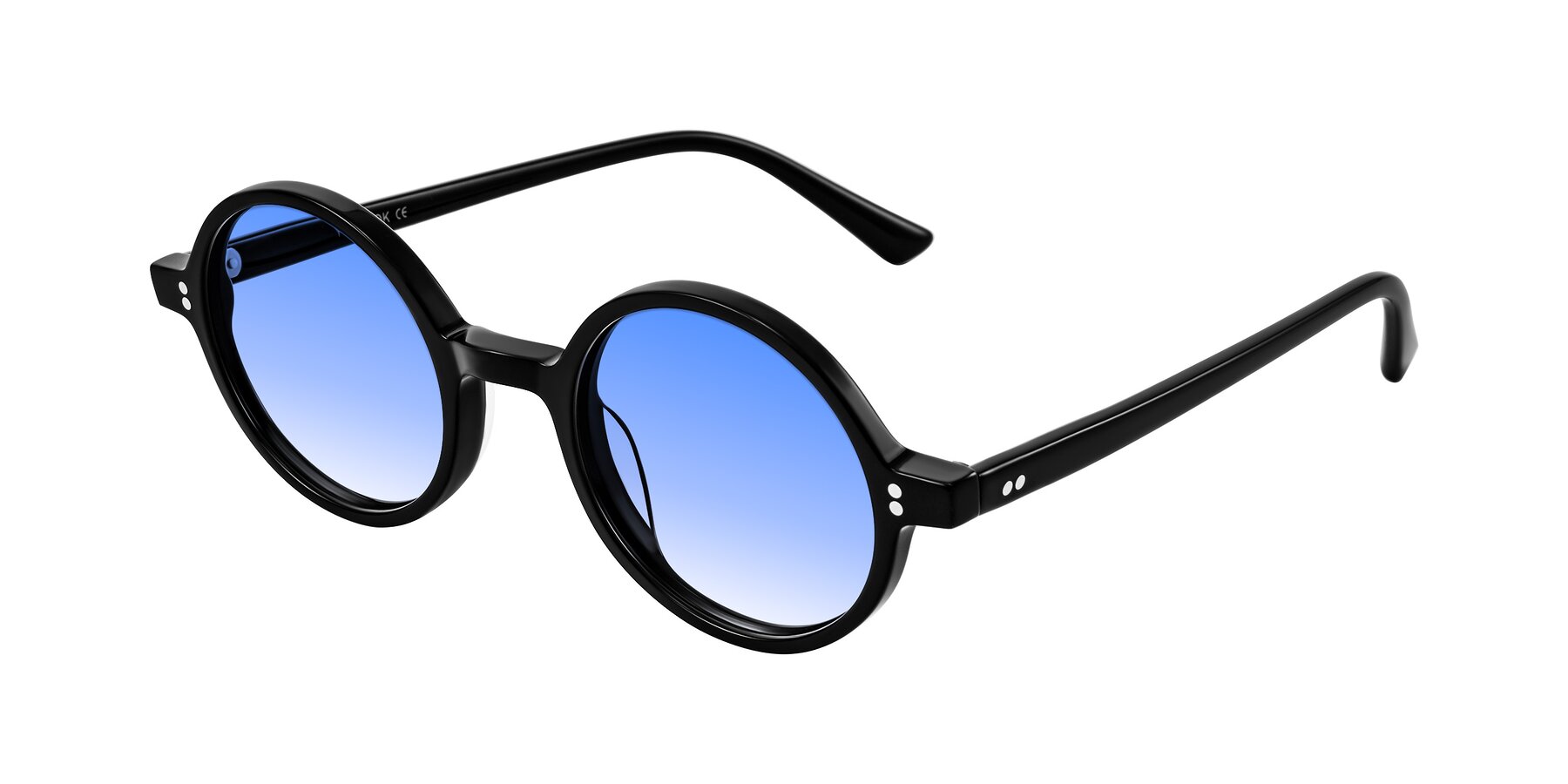 Angle of Montauk in Black with Blue Gradient Lenses