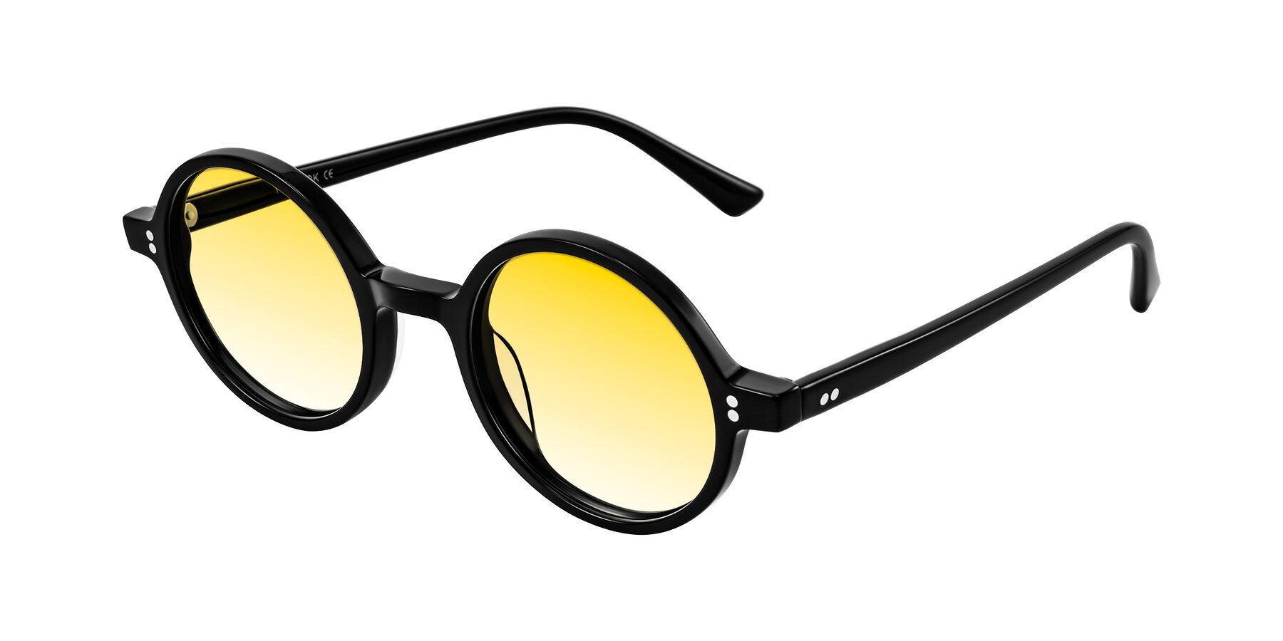 Angle of Montauk in Black with Yellow Gradient Lenses