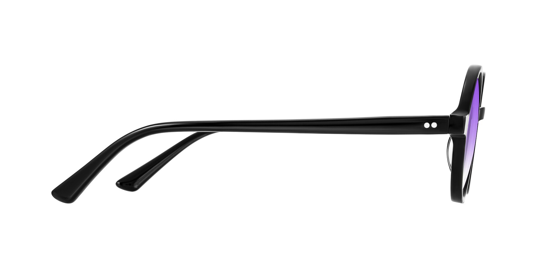 Side of Montauk in Black with Purple Gradient Lenses