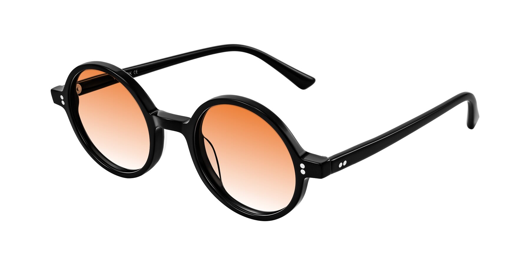 Angle of Montauk in Black with Orange Gradient Lenses