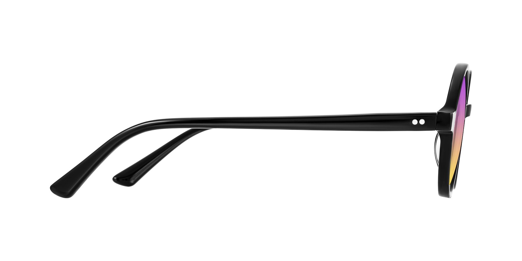 Side of Montauk in Black with Purple / Yellow Gradient Lenses
