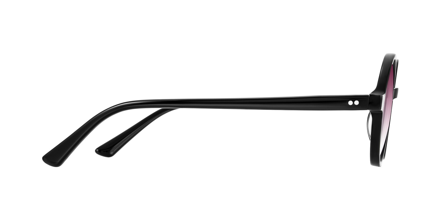 Side of Montauk in Black with Wine Gradient Lenses