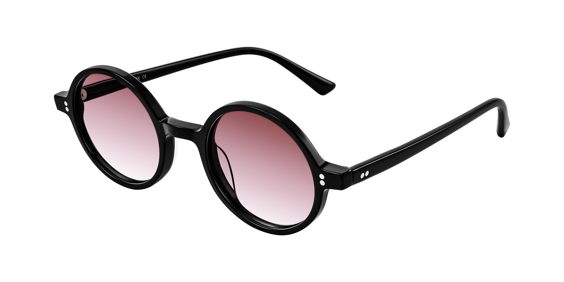 Angle of Montauk in Black with Garnet Gradient Lenses