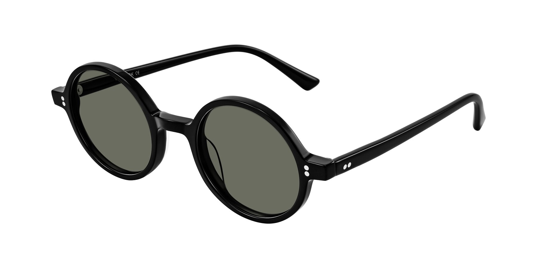Angle of Montauk in Black with Gray Polarized Lenses