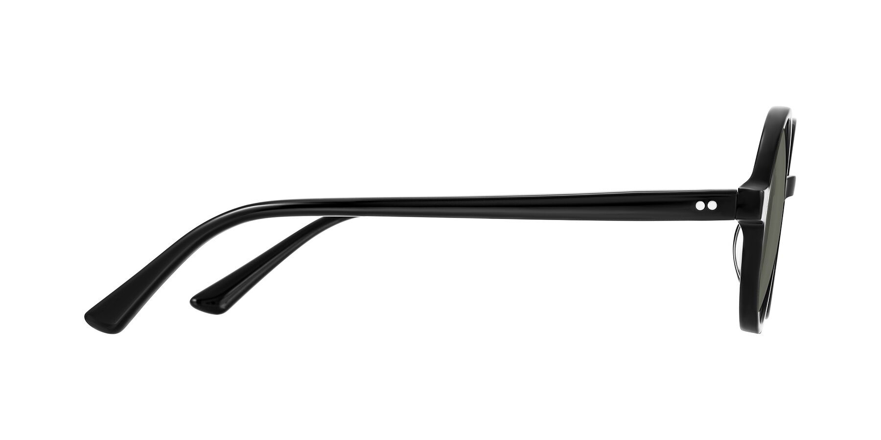 Side of Montauk in Black with Gray Polarized Lenses