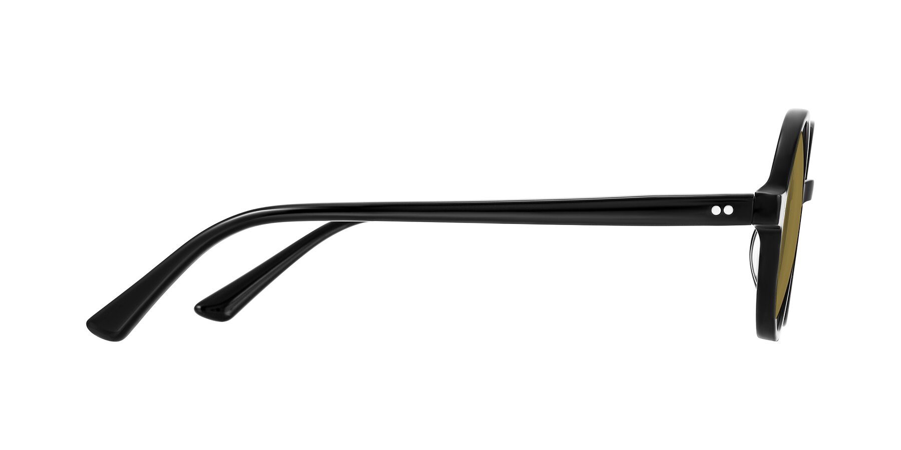 Side of Montauk in Black with Brown Polarized Lenses