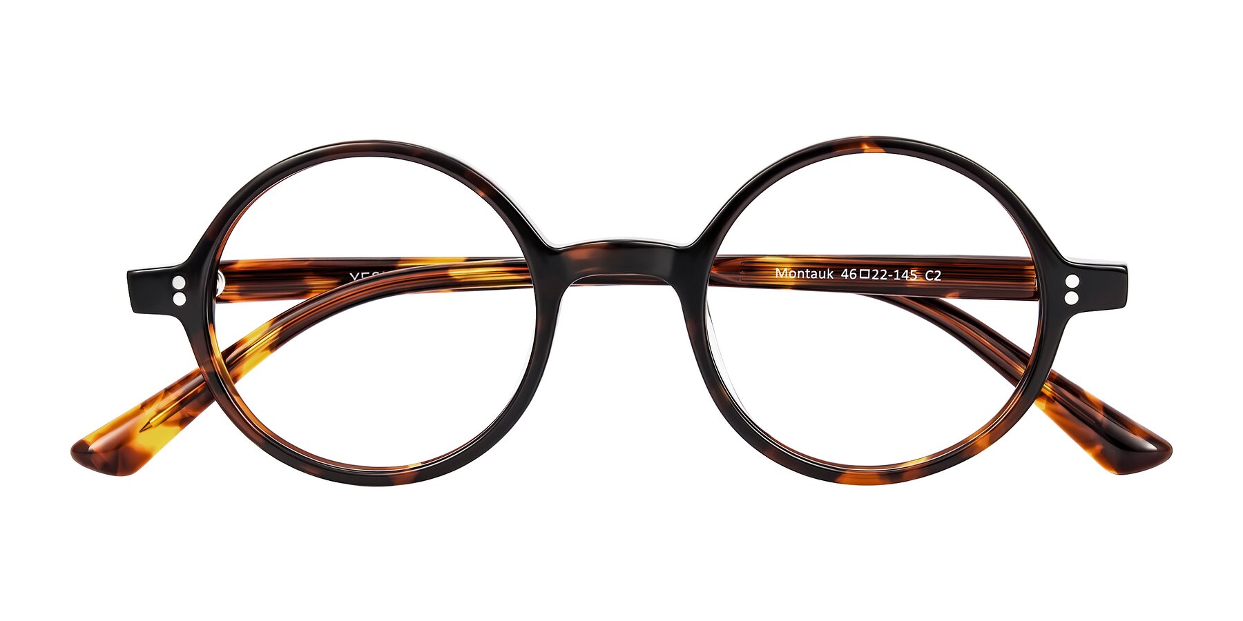 Folded Front of Montauk in Tortoise with Clear Blue Light Blocking Lenses