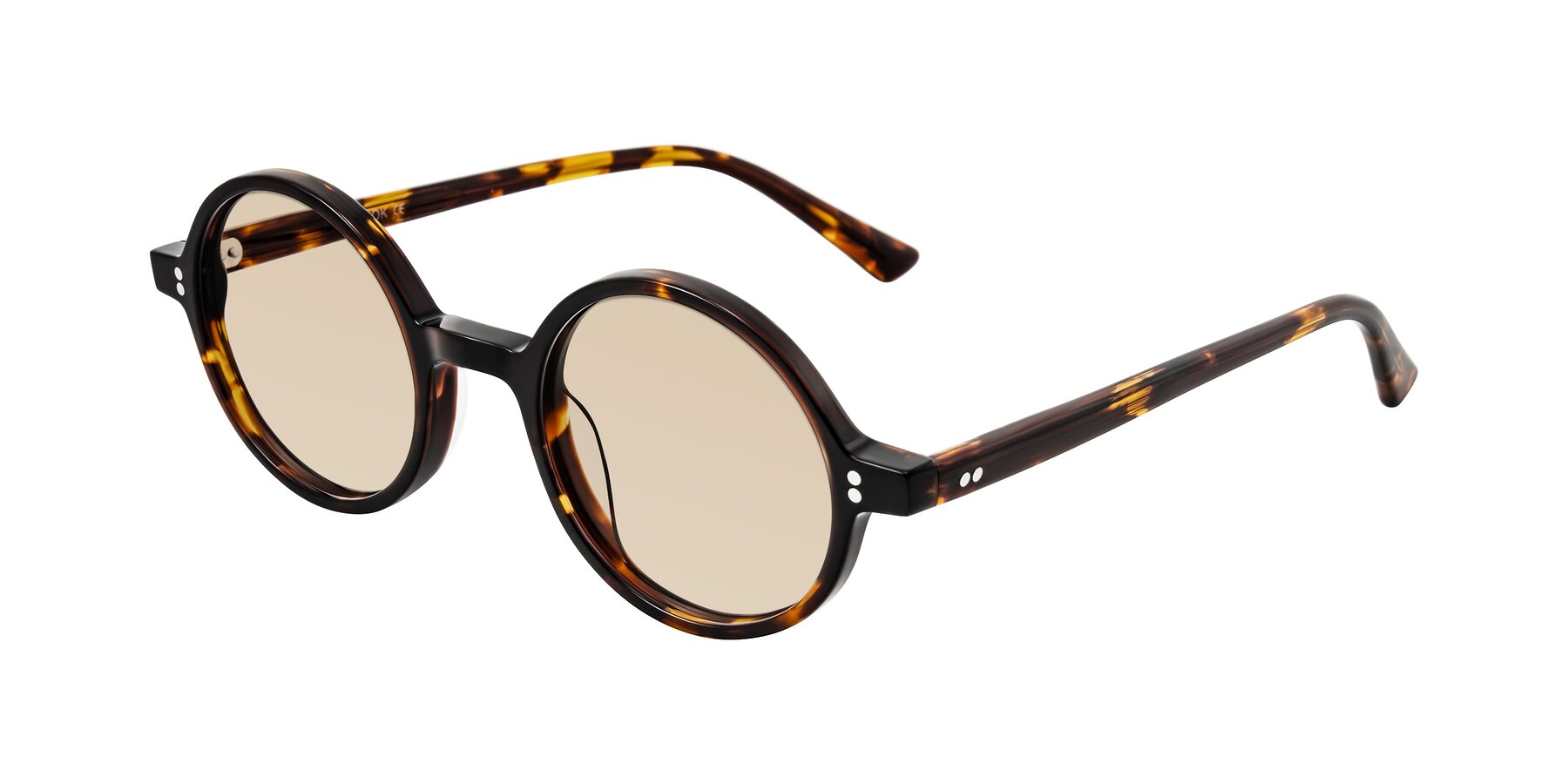 Angle of Montauk in Tortoise with Light Brown Tinted Lenses