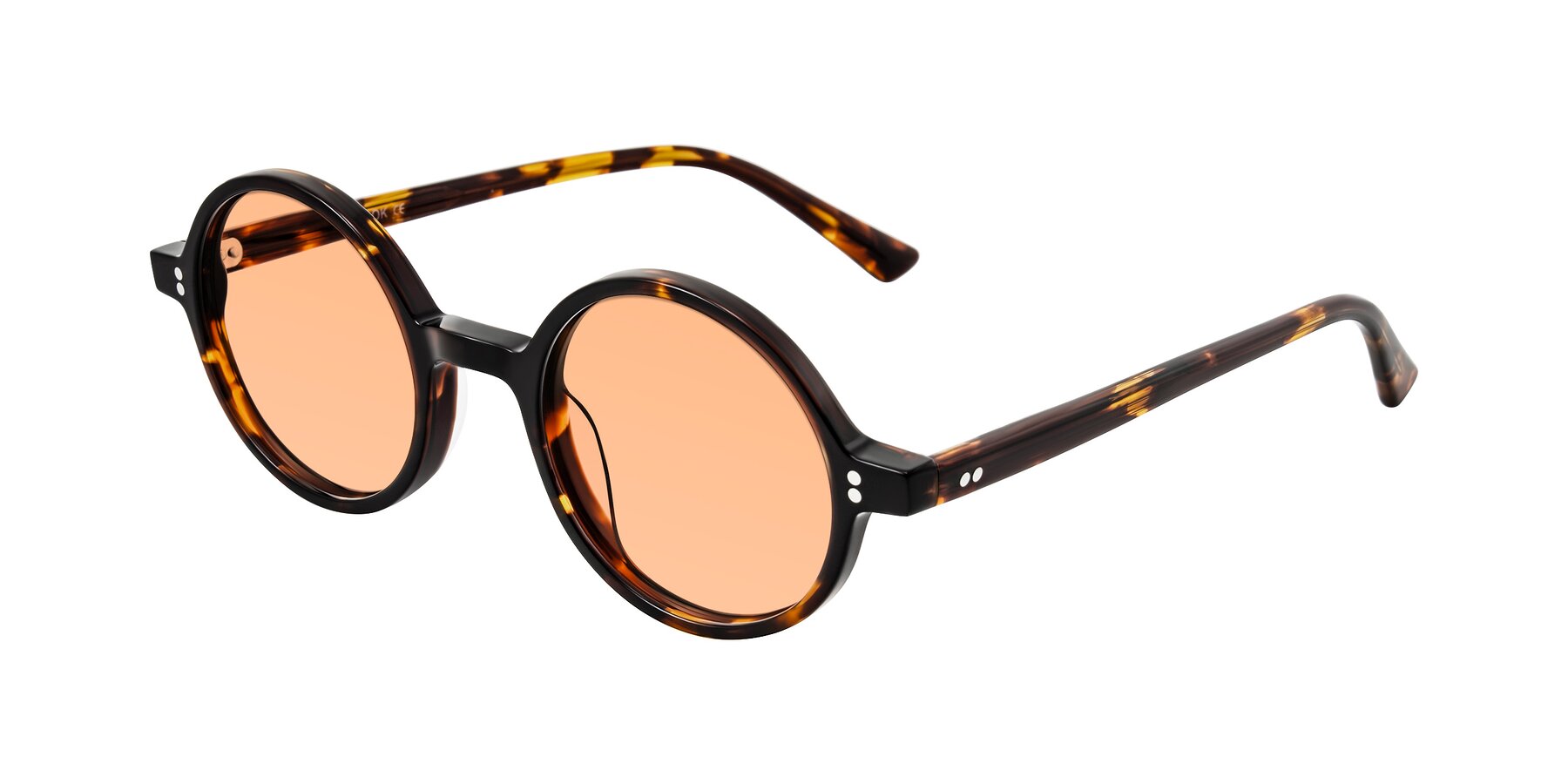 Angle of Montauk in Tortoise with Light Orange Tinted Lenses