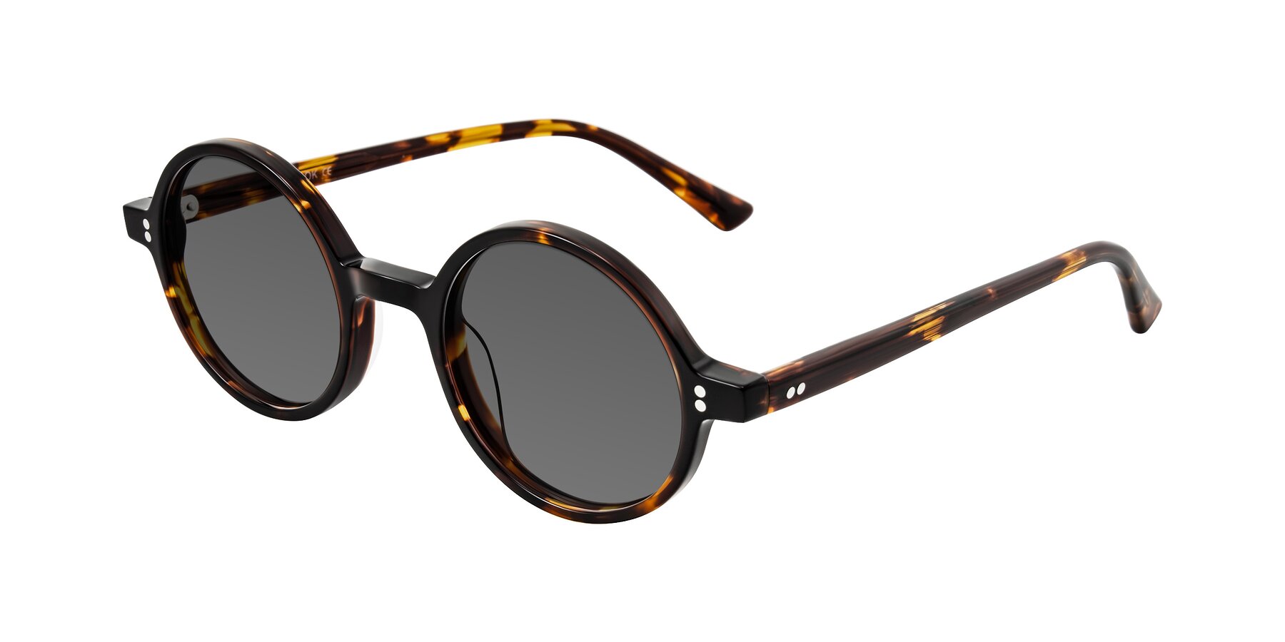 Angle of Montauk in Tortoise with Medium Gray Tinted Lenses