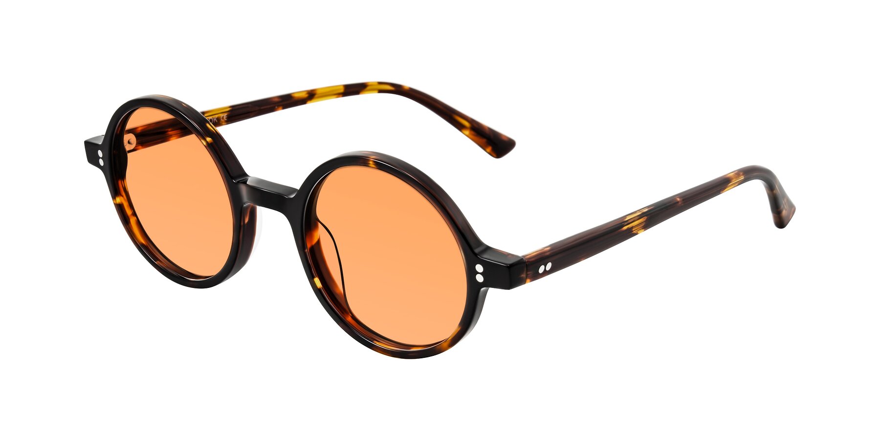 Angle of Montauk in Tortoise with Medium Orange Tinted Lenses