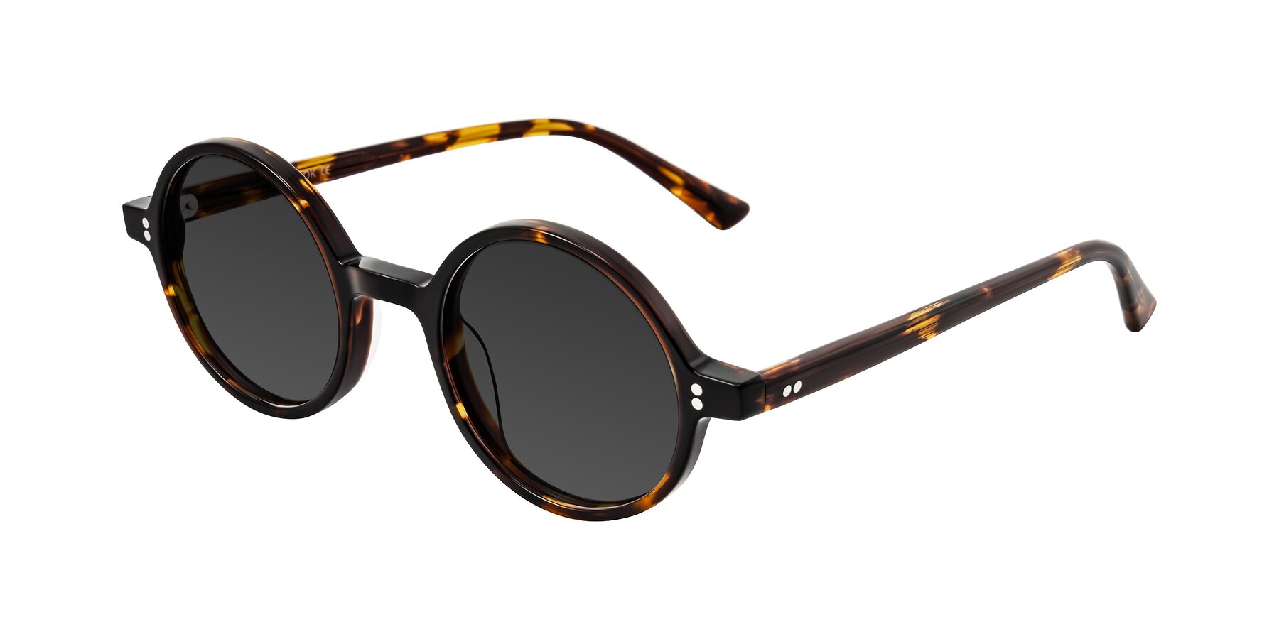 Angle of Montauk in Tortoise with Gray Tinted Lenses