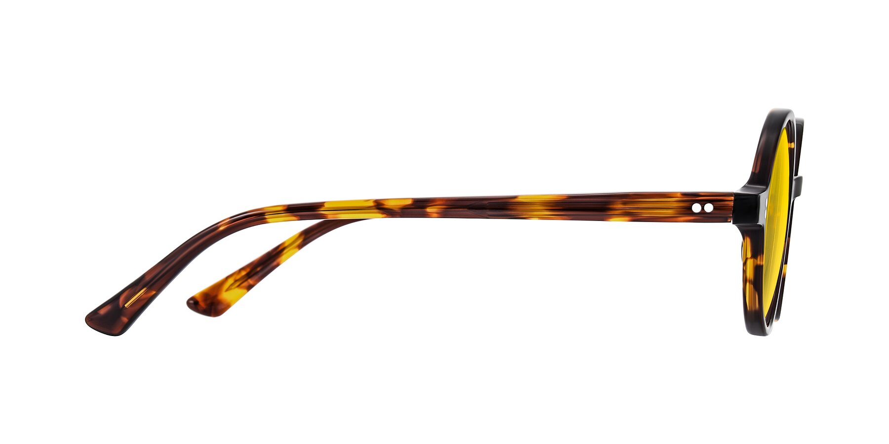 Side of Montauk in Tortoise with Yellow Tinted Lenses