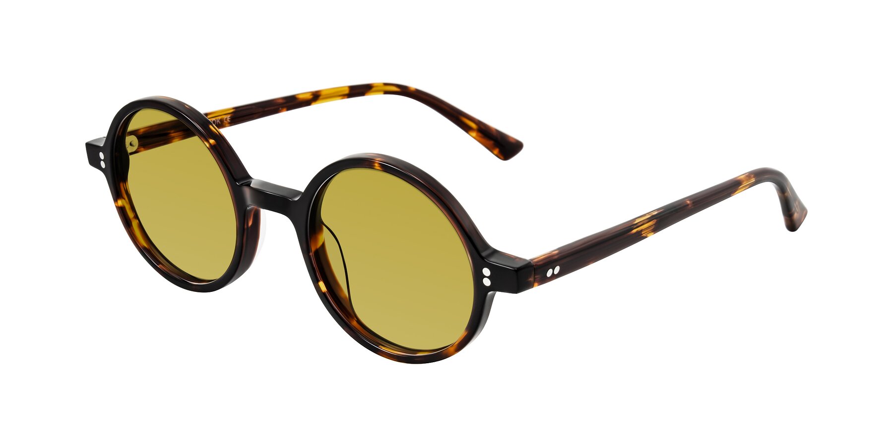 Angle of Montauk in Tortoise with Champagne Tinted Lenses